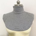 Miniatyrbillede 1 af 5: Dame falsk krave Aftagelig halv Cold-Proof Termisk Strikning Dark gray