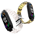 Miniatyrbillede 2 af 5: Transparent Gennemsigtig Rustfrit Stål Urrem kompatibel med Xiaomi Mi Band 6 / 5