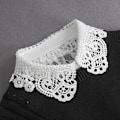 Miniatyrbilde 1 av 5: Dame falsk krage Avtakbar Multi-funksjonell skjorte Decora Sorge lace (white)