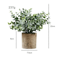 Miniatyrbillede 2 af 5: Kunstige planter med blomsterpotter, små blomsterpotter, kontor desktop dekoration, falske planter, hjemmekontor interiør dekoration (DS528)