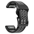 Miniatyrbillede 1 af 5: Sort Grå Sort Grå Silikone Urrem kompatibel med Garmin Fenix 6