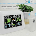 Miniatyrbild 5 av 5: Multifunktionell Väderstation för Hem/Kontor med Digital Färgdisplay, Klocka, Temperaturmätare för Utomhus- och Inomhusbruk, Hygrometer, Väderprognos Bordsklocka