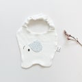 Miniatyrbilde 1 av 5: Dame falsk krage Avtakbar halv Bib Bomull Forkle Waterp Elephant White