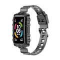 Miniatyrbillede 2 af 5: Sort Sort Transparent Silikone Urrem kompatibel med Huawei Band 7