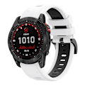 Miniatyrbillede 1 af 5: Hvid Sort Hvid Sort Tofarvet Silikone Urrem kompatibel med Garmin Fenix 7x