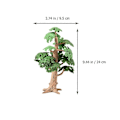 Miniatyrbilde 2 av 4: 3 stk. Simulerte Plantedekorasjoner Kunstige Cypressrekvisitter Falske Furuplanter (Grønn)