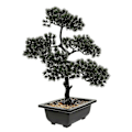Miniatyrbilde 3 av 4: Store røde ornamenter Kunstig furu Bonsai Kunstige planter Dekor Falske trær