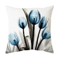 Miniatyrbilde 3 av 5: Blått blekkmaleri blomstrete putetrekk 45cm x 45cm sett med 4 marinegrå pynteputetrekk 18x18in mykt dekorativt pynteputetrekk stue sofa pute