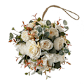 Miniatyrbilde 1 av 4: Simulert hortensia peon ball Kunstig Flora White