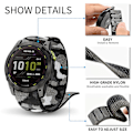 Miniatyrbillede 4 af 5: Camouflage Grøn Camouflage Grøn Nylon Urrem kompatibel med Garmin Fenix 7 kompatibel med Garmin Fenix 7
