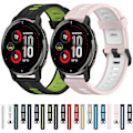Miniatyrbild 3 av 5: Mörkblå Vit Mörkblå Vit 20mm Silikon Armbandsrem kompatibel med Garmin Venu 2 Plus