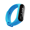 Pikkukuva 2 / 4: Sininen silikoninen ranneke, yhteensopiva Xiaomi Mi Band 3:n kanssa