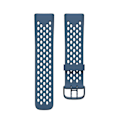 Miniatyrbillede 1 af 5: Blå Blå kompatibel med Fitbit Blaze læderurrem