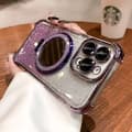 Fodral för iPhone 17 Pro Max Glitter Spegel Magnetiskt Stativ Rosa Noz32899