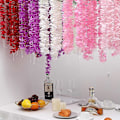 Miniatyrbillede 2 af 5: 10 meter Kunstige Blomster Hortensia Guirlander Silke Wisteria Vinstokke Boligindretning Fest Bryllup Have Dekoration Pakke med 10 (Blå) Purple