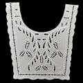 Miniatyrbilde 2 av 5: Dame falsk krage Avtakbar halv Brodert DIY Blonder Acces White White
