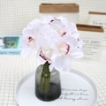 Miniatyrbilde 4 av 5: 1 Bukett Sjarmerende DIY Falsk Blomsterbukett Faux Silkeblomst Bryllupsrekvisitter Kunstig Blomst Green