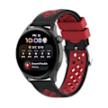Miniatyrbild 5 av 5: Svart Röd Svart Röd kompatibel med Huawei Watch 3 / 3 Pro Silikonarmband