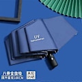 Miniatyrbillede 1 af 5: Fuldt Automatisk Paraply Dame Automatisk Tre Foldet Inverteret 8 Ribber Paraplyer Til Regn Og Sol Skærm Anti-UV Paraply Blue