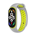 Miniatyrbillede 1 af 2: Grå Lime Grå Lime Silikone Urrem kompatibel med Xiaomi Mi Band 7