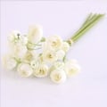 Miniatyrbilde 7 av 10: 3 Bunter Lange Stilker Ranunkler Kunstige Kameliablomster for Bryllup, Fester og Hjemmeinnredning, Perf Yellow 3 Bunches