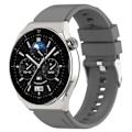 Miniatyrbillede 2 af 5: Grå Grå Silikone Urrem kompatibel med Huawei Watch Gt 3 Pro 46mm 22mm kompatibel med Huawei Watch Gt 3 Pro 46mm 22mm