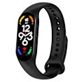 Miniatyrbillede 1 af 5: Sort Sort Silikone Urrem kompatibel med Xiaomi Mi Band 7 kompatibel med Xiaomi Mi Band 7 / 7nfc / 6 / 6 Nfc / 5 / 5 Nfc / Amazfit Band 5