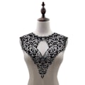 Miniatyrbilde 4 av 5: Dame falsk krage Avtakbar halv Polyester Filamentering Co Dark purple
