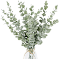 Miniatyrbilde 1 av 5: 15 stk. Eukalyptusstilker Kunstige Eukalyptusblader Stilker Ekte Grå Grønn Touch Bladgrener for Hjemmekontor Blomster Bukett Midtstykke Bryllupsdekorasjon