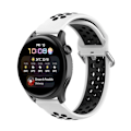 Miniatyrbillede 5 af 5: Hvid Sort Hvid Sort kompatibel med Huawei Watch 3 / 3 Pro silikone urrem