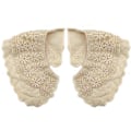 Miniatyrbillede 1 af 5: Dame falsk krave Aftagelig halv Tre-lags syning DIY Beige (collar)