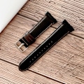 Miniatyrbillede 1 af 5: Sort Sort kompatibel med Oppo Watch 46mm Crazy Horse tekstur urrem