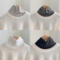 Miniatyrbilde 2 av 5: Dame falsk krage Avtakbar halv Høst Vinter Innerbekledning Strikk White