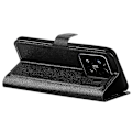 Miniatyrbild 4 av 5: För Xiaomi 15 Fodral Litchi Textur Stötsäkert Läder Plånboks Telefonfodral Black