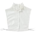 Miniatyrbilde 5 av 5: Dame falsk krage Avtakbar halv All-Match Blondebluse St S White