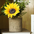 Miniatyrbilde 4 av 5: 3 stk. Solsikke Dekor Kunstige Potteplanter Gule Falske Blomster i Potter, Kunstig Solsikke for Baderom Hjem Kjøkken Rustikk Bord Midtstykke Hylle