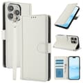 Fodral för iPhone 16 Vit Plånbok med Korthållare Flip Plånbok med Korthållare