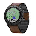 Pikkukuva 3 / 5: Kahvi Kahvi -yhteensopiva Garmin Fenix 6x silikoni + nahkainen kellon ranneke