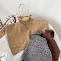 Miniatyrbilde 5 av 5: Dame falsk krage Avtakbar halv sjal Allsidig ensfarget Coffee color