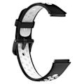 Miniatyrbilde 5 av 5: Svart Hvit Svart Hvit Pustende Silikon Klokkereim kompatibel med Huawei Band 7 / 7 Nfc