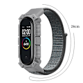 Miniatyrbillede 3 af 5: Grå grå nylonrem kompatibel med Xiaomi Mi Band 6 / 5 / 4 / 3