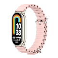 Pikkukuva 1 / 5: Vaaleanpunainen vaaleakultainen Mijobs Marine silikoninen hengittävä ranneke, yhteensopiva Xiaomi Mi Band 8:n kanssa