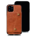 Fodral för iPhone 15PRO brun Bil korthållare stativ Full-Body läder