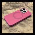 Fodral för iPhone 13 blomma rosa Magnetiskt läder stort hål