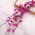 Miniatyrbild 2 av 4: 60cm 7-grenad vinterjasmin simulerad blomma simulerad växt falsk blomma sidenblomma vardagsrum bröllop blomsterarrangemang Purple red