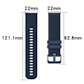 Miniatyrbillede 5 af 5: Sort Grå Sort Grå Tofarvet Silikone Urrem kompatibel med Xiaomi Haylou Rs4 Ls12 kompatibel med Xiaomi Haylou Rs4 Ls12
