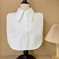 Miniatyrbilde 5 av 5: Dame falsk krage Avtakbar halv Ren Bomull Ensfarget Sh Light plate pointed collar black