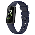 Miniatyrbillede 2 af 5: Mørkeblå Mørkeblå Silikone Urrem kompatibel med Fitbit Inspire 3, Størrelse: s S