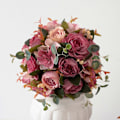 Miniatyrbilde 3 av 4: Simulert hortensia peon ball Kunstig Flora White