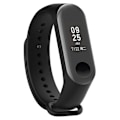 Miniatyrbillede 5 af 5: Sort Sort Silikone Urrem kompatibel med Xiaomi Mi Band 3